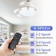 preview thumbnail 17 of 44, 36" Modern Retractable Ceiling Fan with Led Light, 6-Speed Reversible Ceiling Fan with Remote - 36