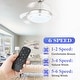 preview thumbnail 10 of 38, 36" Modern Retractable Ceiling Fan with Led Light, 6-Speed Reversible Ceiling Fan with Remote - 36
