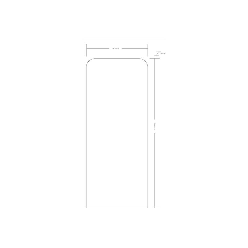 Livabliss Aranya Modern Aluminum Full Length Squared Arch Mirror - 67"H x 28"W x 1"D