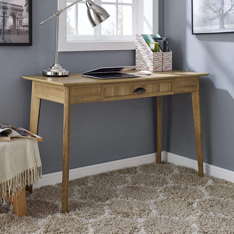 Caffoz Home Office Modern Writing Desk with Drawer and USB Hub