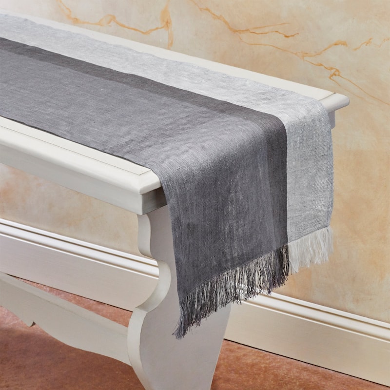 SERENE 100% Flax Linen Table Runner | Handmade | Fairtrade | Upcycled | Nature-Inspired Decor by Sustainable Threads