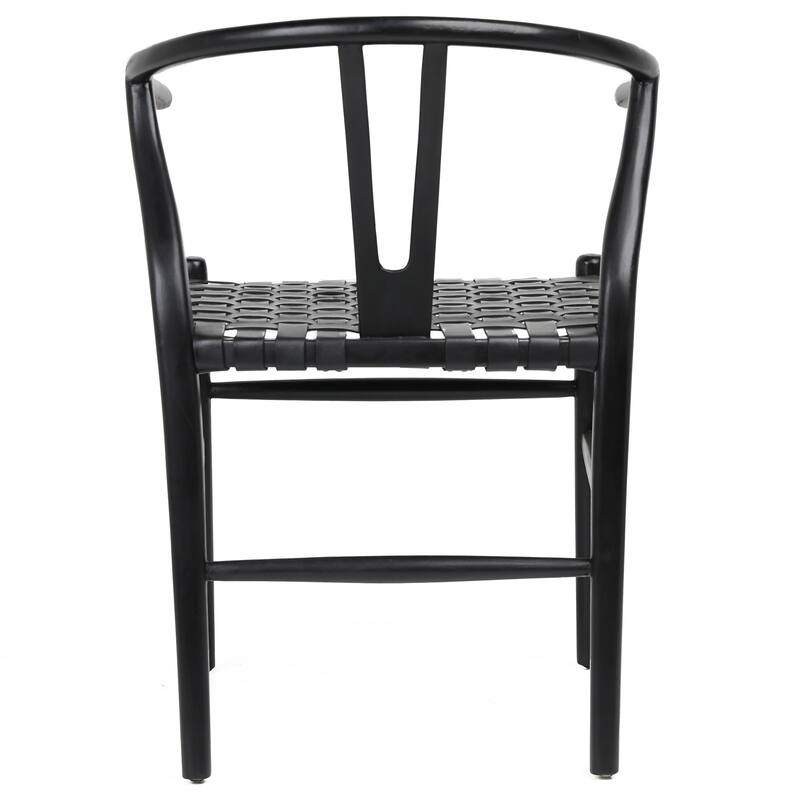 Bunker Leather and Teak Dining Chair