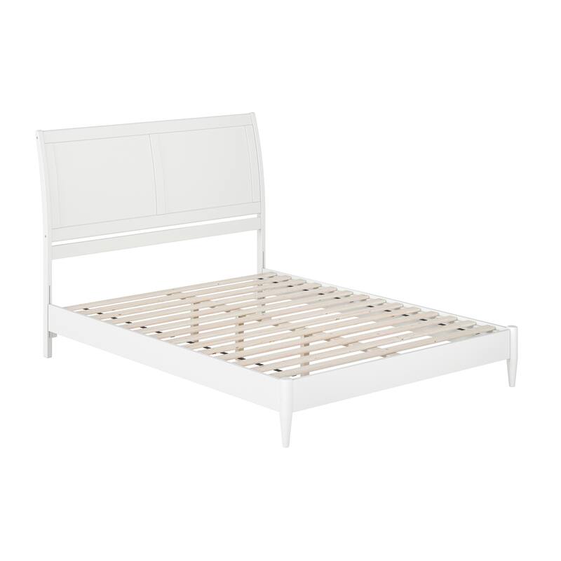 Valencia Solid Wood Low Profile Sleigh Platform Bed