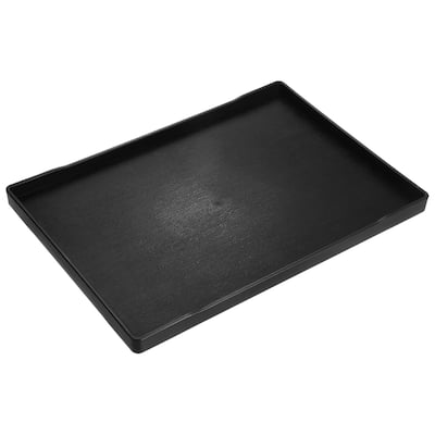 10" x 13.4" Small Black Mini Tray Plastic Rectangular Wooden Serving Trays Black