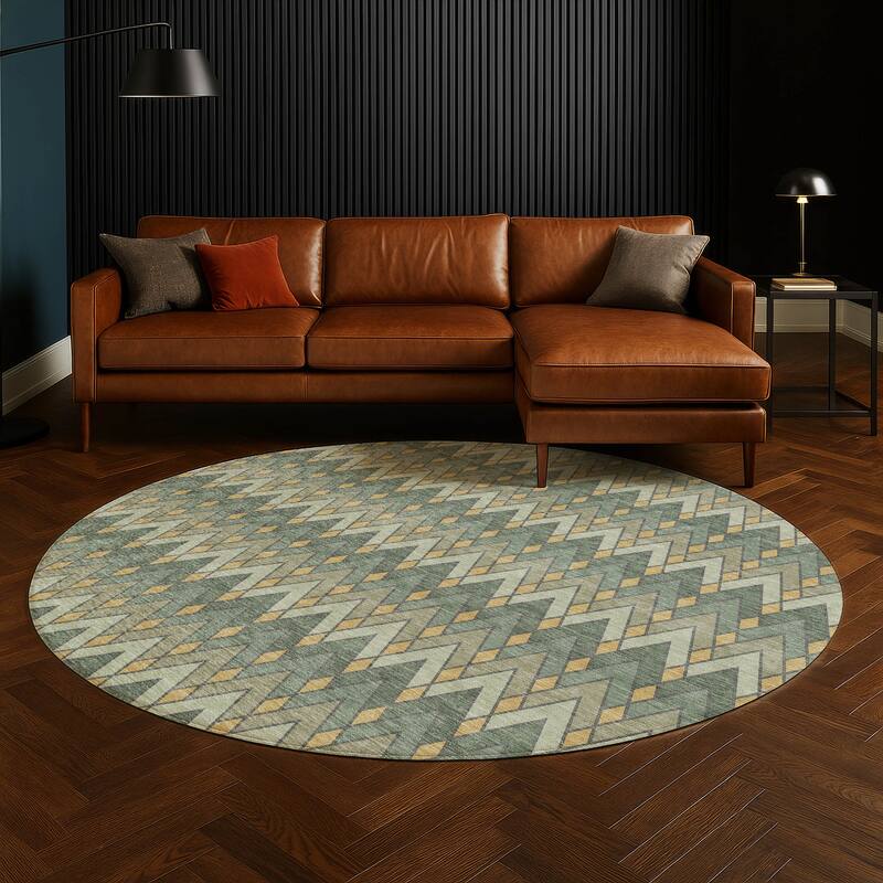 Machine Washable Indoor/ Outdoor Modern Baxter Chantille Rug