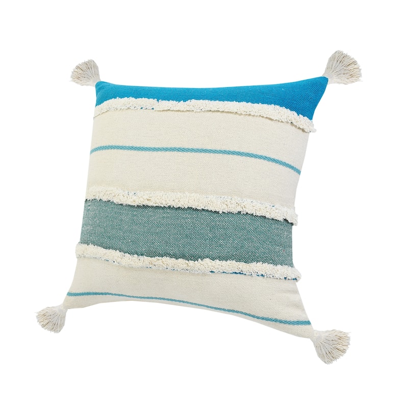 Sevita Turquoise Quarry Striped Throw Pillow, Single or Set of 2