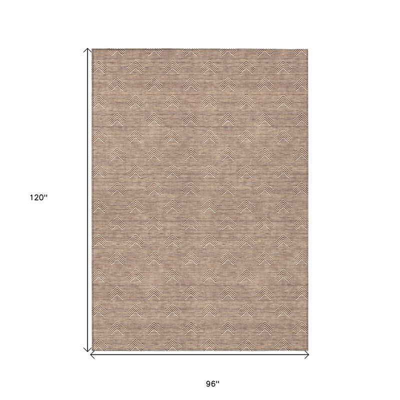 HomeRoots Geometric Transitional Rectangle Outdoor Rug