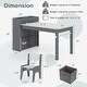 preview thumbnail 13 of 15, Kids Art Table and 2 Chairs Set with 4 Fabric Storage Bins and 4 Compartments - 39.5" x 20" x 23" (L x W x H)