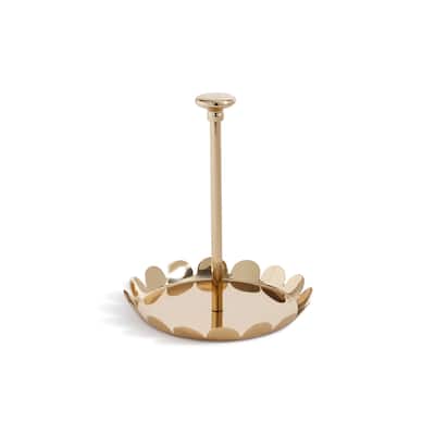 Lucente Polished Scalloped Metal Display & Serving Tray