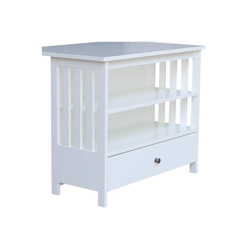 Solid Hardwood Mission Corner TV Stand
