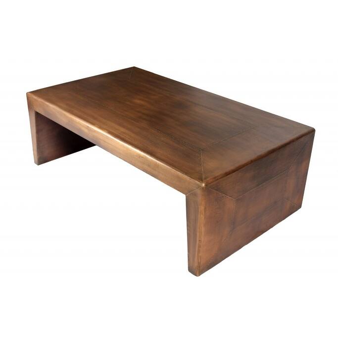 Modern Copper Tone Coffee Table