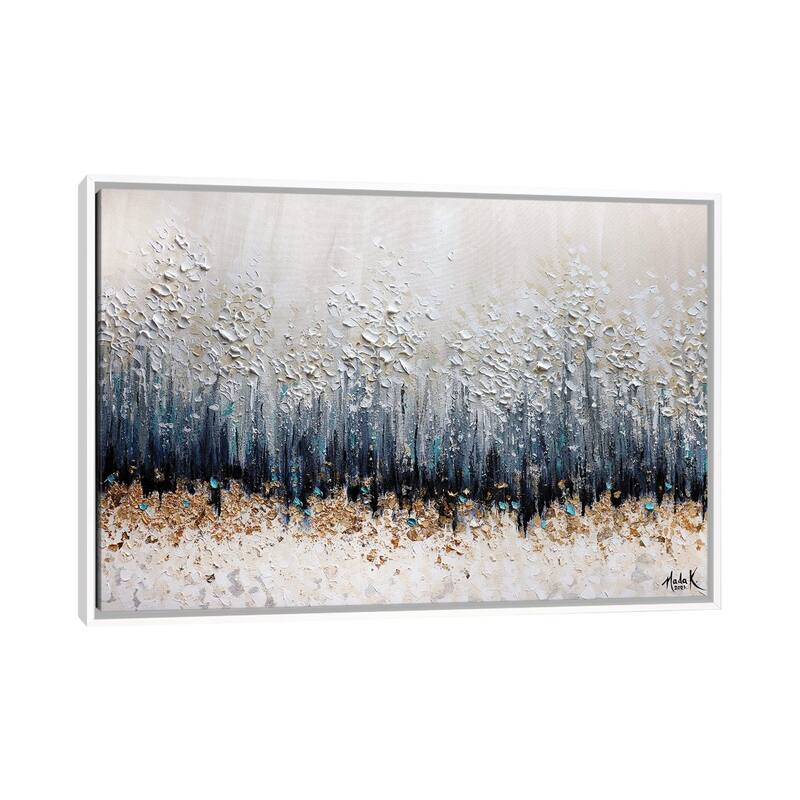 iCanvas "Simple Sophistication - Blue White Neutral" by Nada Khatib Framed Canvas Print - White - 18x26