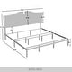preview thumbnail 17 of 18, CraftPorch Modern Linen Nailhead Curvaceous Upholstered Bed