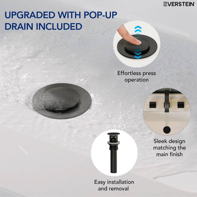 High-Arc Widespread Bathroom Sink Faucet, Double Handle 3-Hole Bathroom Faucet