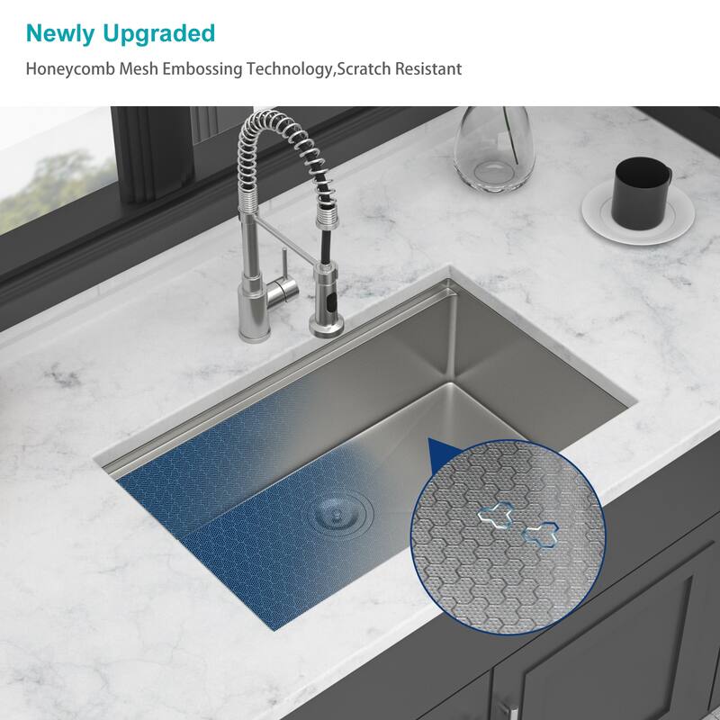 30" Undermount Kitchen Sink 30*19*9 inch Single Bowl 16 Gauge Stainless Steel Ledge Workstation Kitchen Sinks