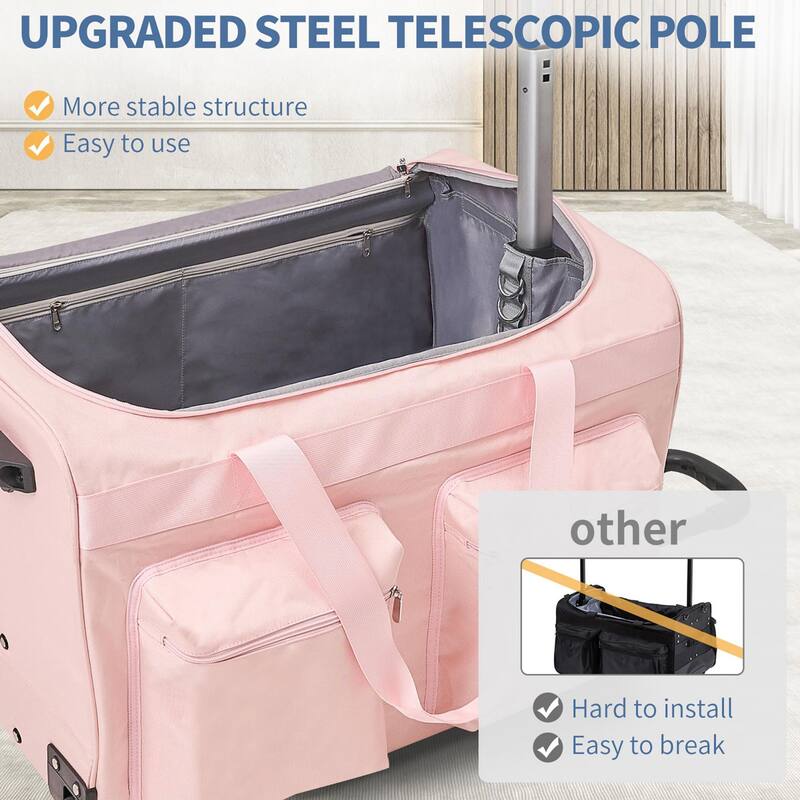DoCred Suitcase Sets with Garment Rack and Wheel, Dance Bag