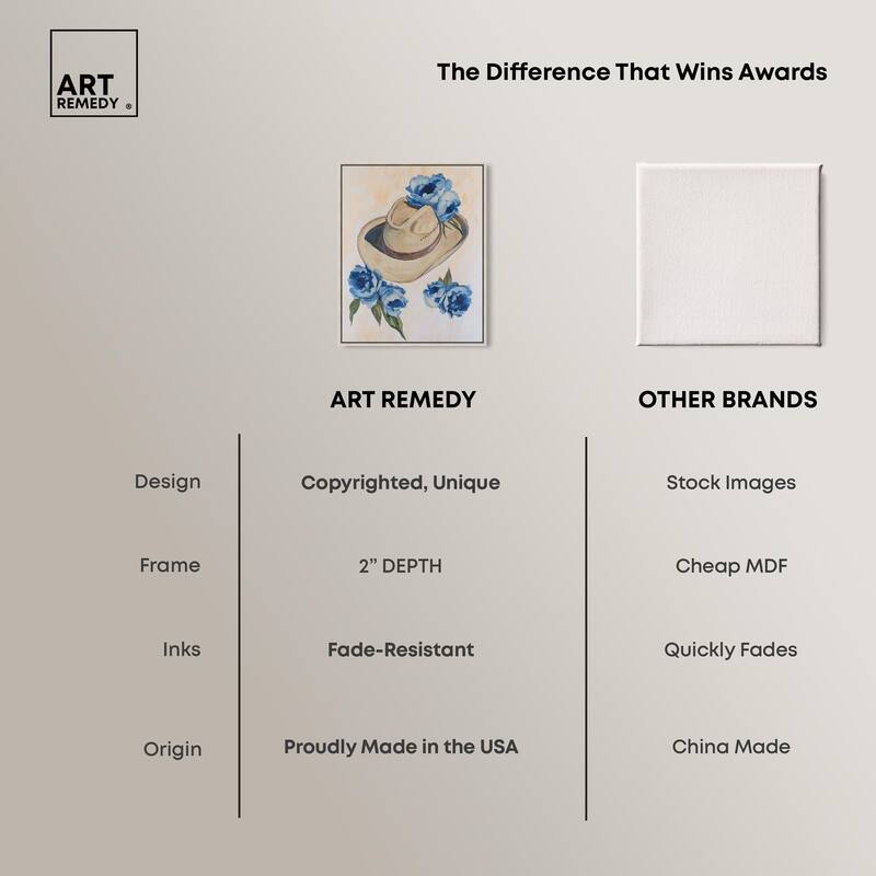 Brimming Blues I Canvas by Art Remedy