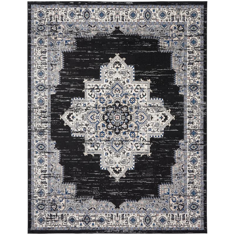 Porch & Den Dobbin Vintage Persian Medallion Farmhouse Area Rug