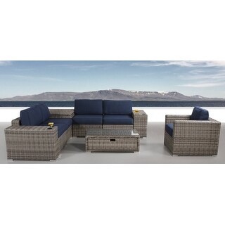 9 Piece Sunbrella Sectional Set with Cushions