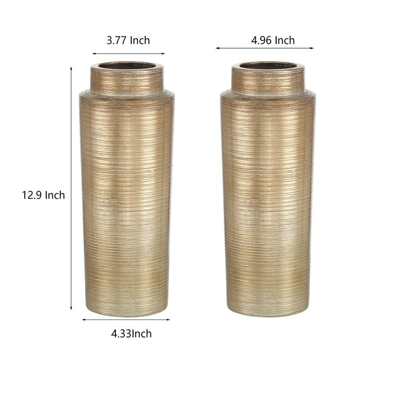 Acroma 12.9" Ceramic Floor Vase 2-set Decoration For Home Office Decor.