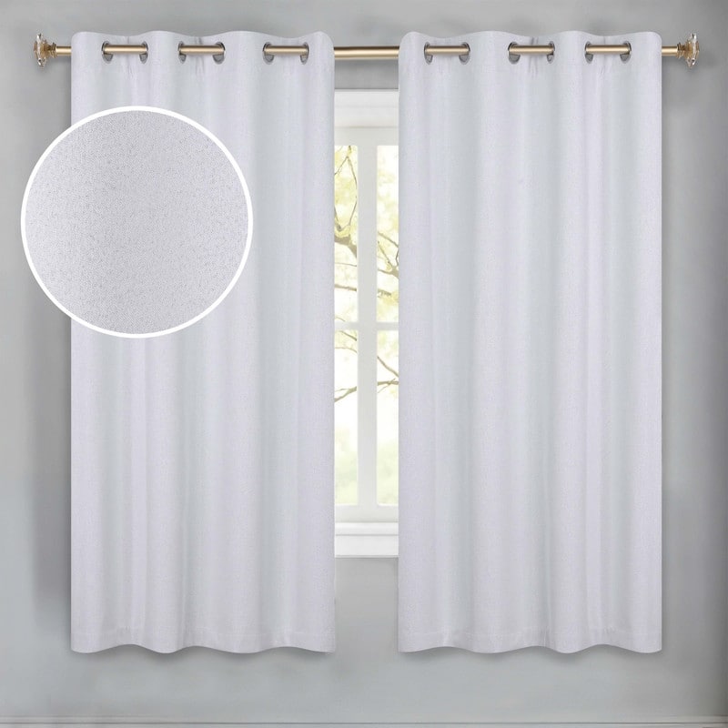 Superior Neal 100% Blackout Grommet Curtains, Set of 2 Panels