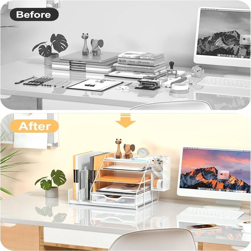 Office Desk Organizer - 11.97"D x 14.17"W x 11.02"H