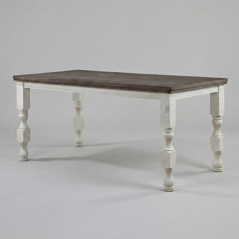 Furniture of America Ionessa Rustic Antique White 79-inch Counter Height Table