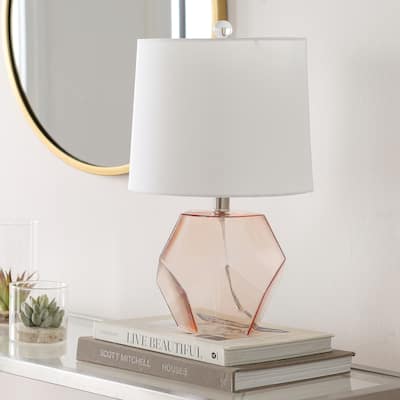 Artistic Weavers Eudorax Geometric Glass 19-inch Table Lamp - 19"H x 11"W x 11"D