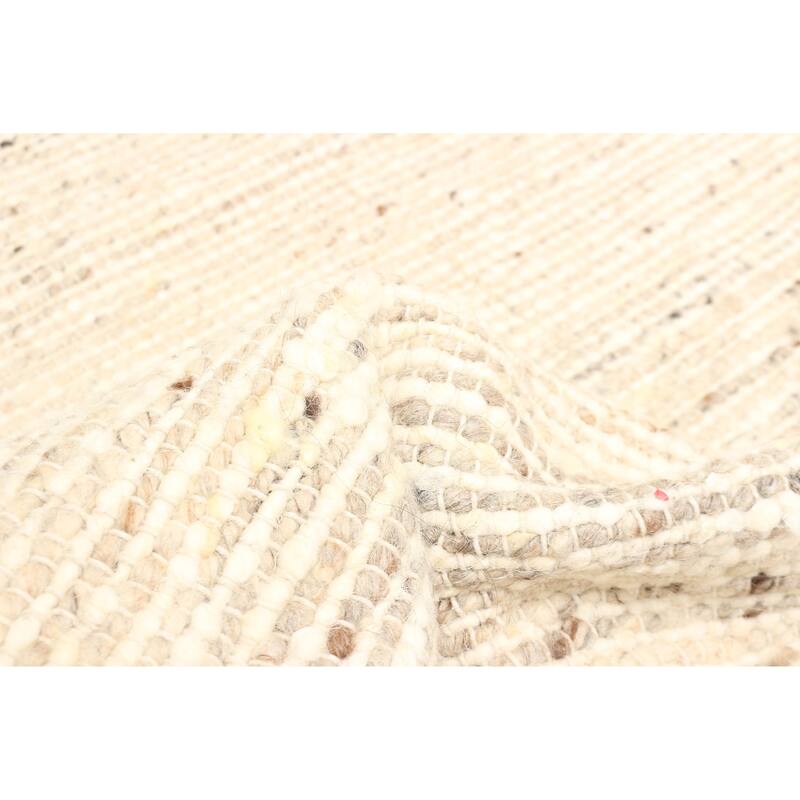 ECARPETGALLERY Braid weave Sienna Tan Wool Rug - 5'2 x 7'8