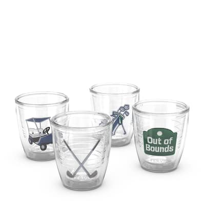 Tervis The Links Golf Collection Made in USA Double Walled Insulated Travel Tumbler, Assorted - 12oz - 4pk