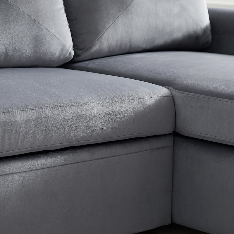 83" L-Shape Sectional Sofa with Storage Chaise