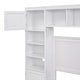 preview thumbnail 11 of 10, Full Size Wooden Bed with All-in-One Cabinet, 10-Shelves, & 4-Drawers, White