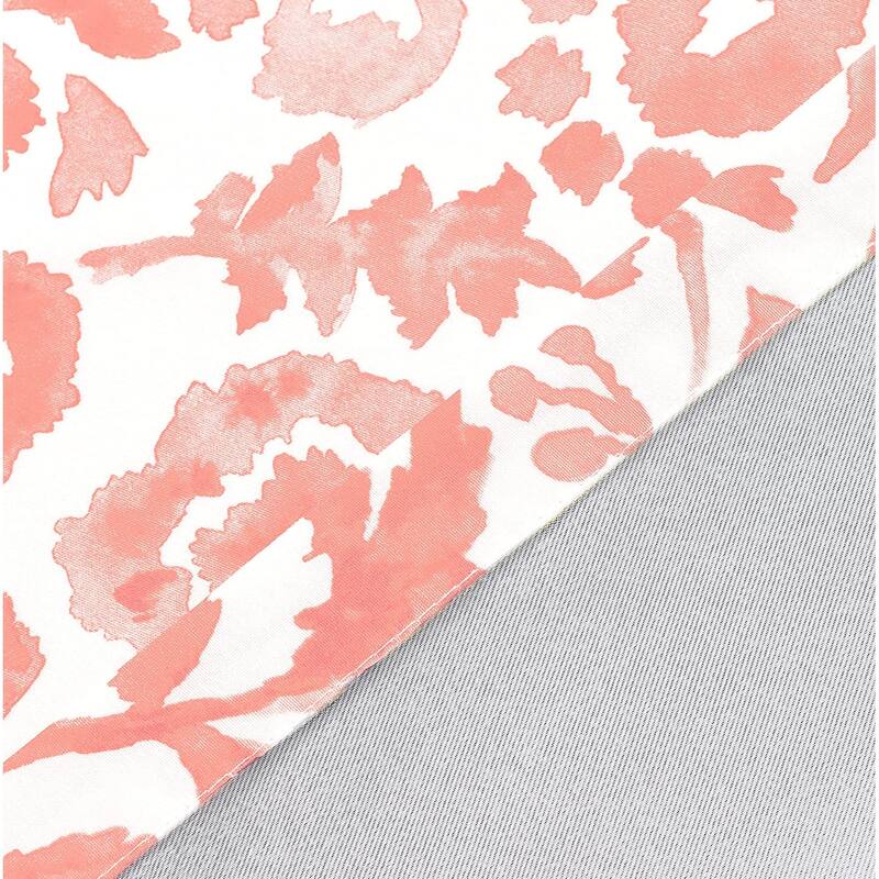 Porch & Den Ouzel Floral Watercolor Pattern Lined Window Valance