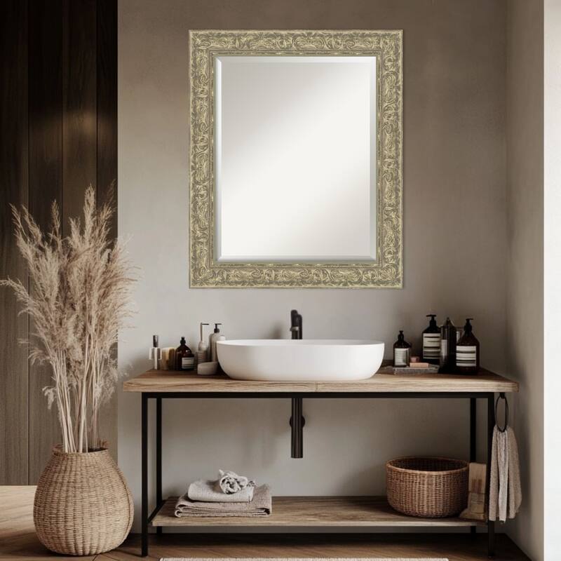 Luxe Beveled Framed Bathroom Vanity Wall Mirror