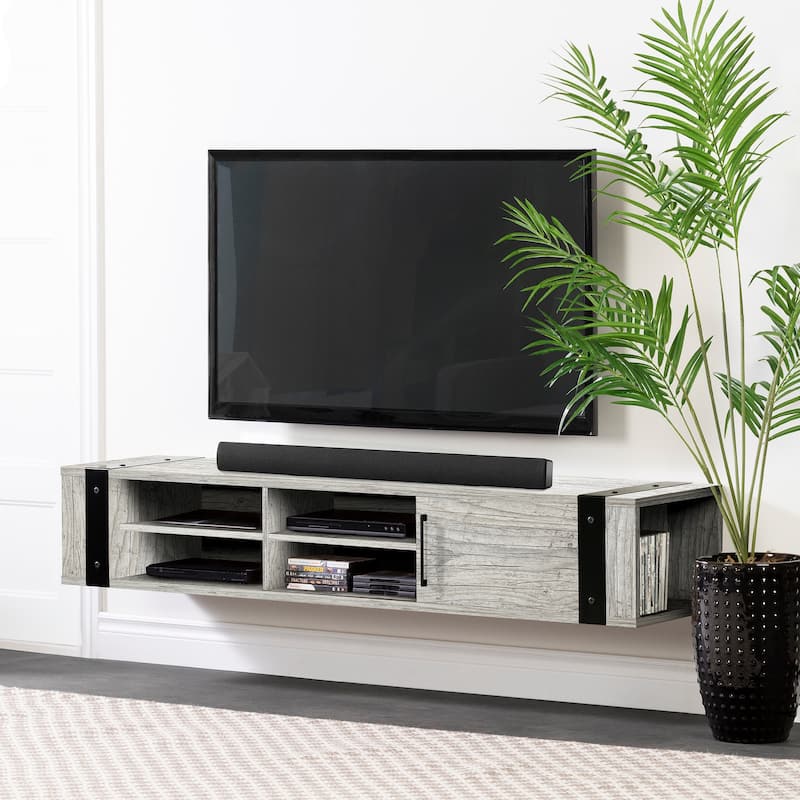 South Shore Munich 68" Wall Mounted Media Console - 68-Inch - Seaside Pine