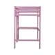 preview thumbnail 30 of 31, Twin High Loft Bed, Rubber Wood Loft Bed With Safety Guardrail, Built-In Desk, Ladder