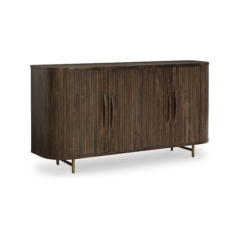 Signature Design by Ashley Amickly Dark Brown Accent Cabinet - 68" W x 18" D x 36.38" H