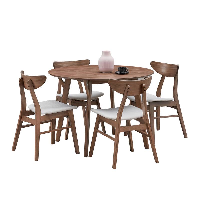 42.01" Modern Round Dining Table, Wooden Table Seats 4, Suitable for Apartment, Living Room, Dining Room, and Patio