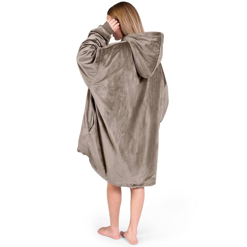 Bare Homey B-Cozy Oversized Sherpa Wearable Blanket