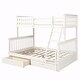 preview thumbnail 42 of 47, Twin Over Full Bunk Bed with Storage Drawers, Ladder, and Safety Guard Rails