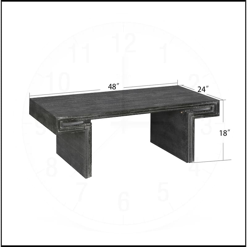 Double-Tier American Vintage Industrial Coffee Table