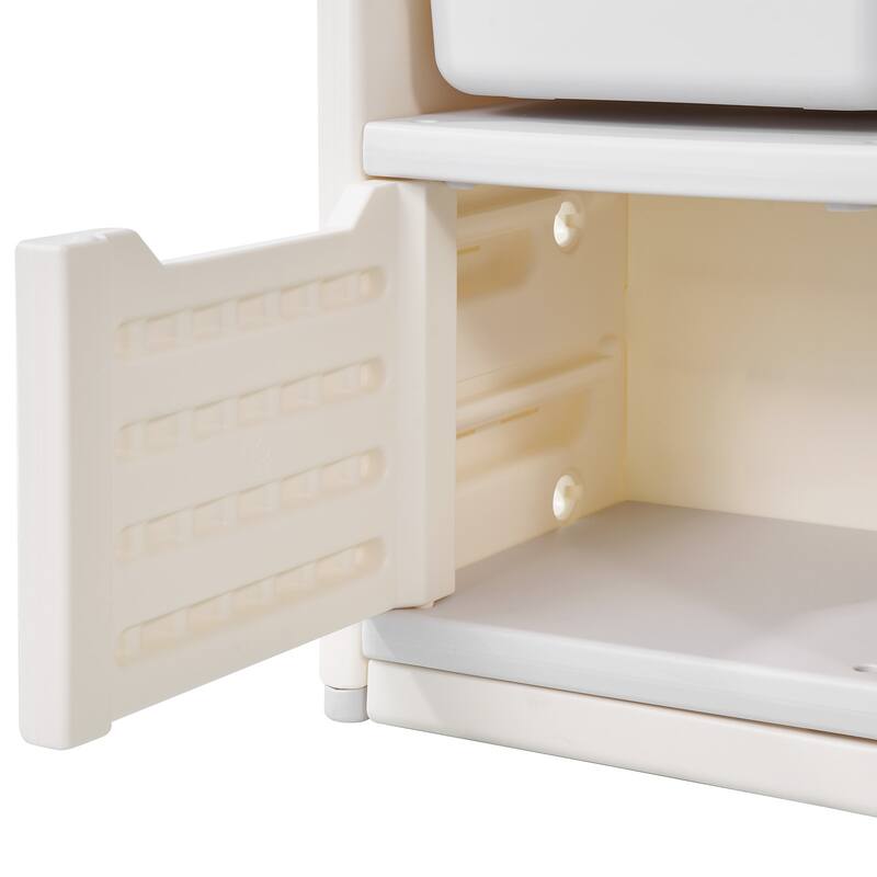 Kids Toy Storage with Bookshelf, 4-Tier Large Toy Storage Organizer