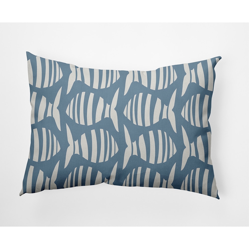 Swimming School Nautical Indoor/Outdoor Throw Pillow