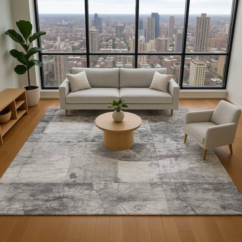 Premium Washable Super Soft Mayfield Rug - Gray - 5' x 7'6"