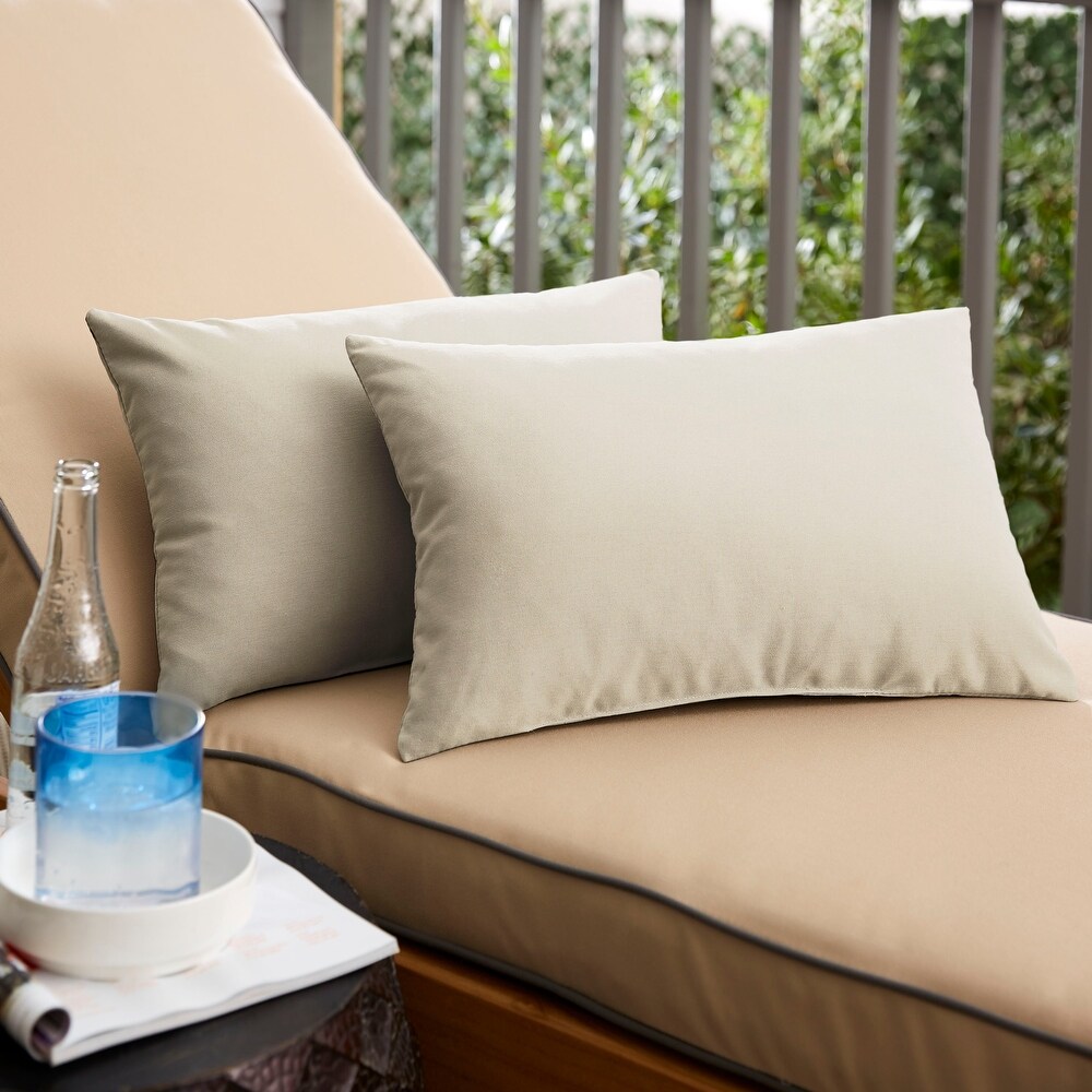 Sunnydaze 2 Outdoor Lumbar Throw Pillow Covers - 20-Inch - Bed Bath &  Beyond - 34376443
