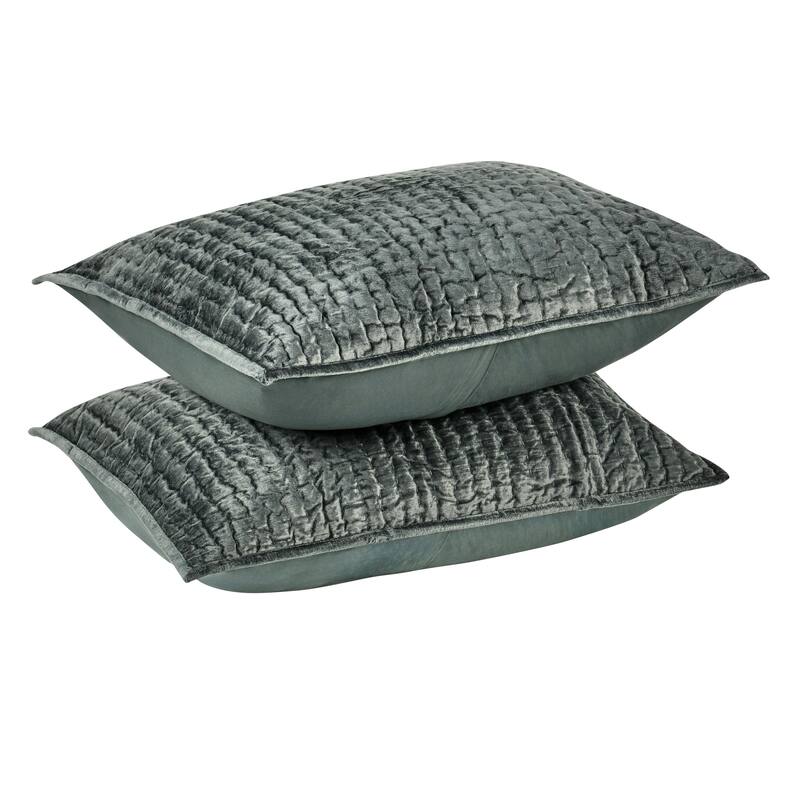 Dimitry Rayon Velvet Sham by Kosas Home - Bay Green - Standard