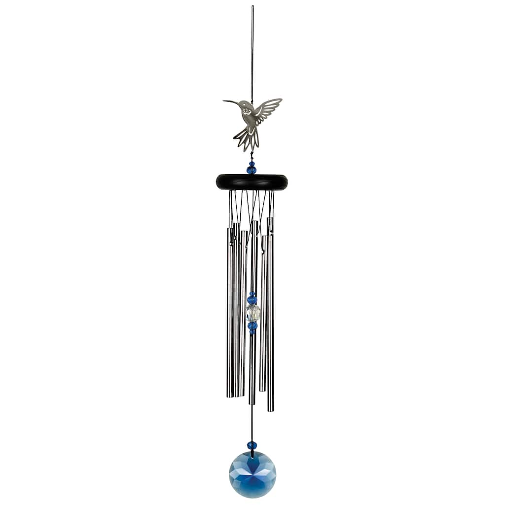 18 in. Woodstock Crystal Hummingbird Wind Chime