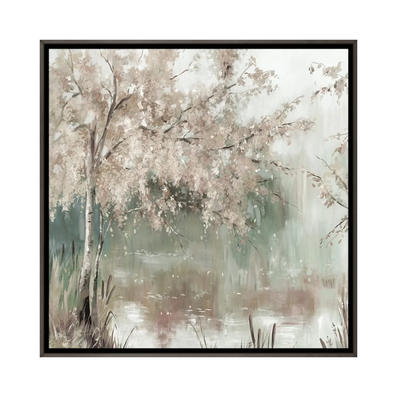 iCanvas "Willow Peace" by Allison Pearce Framed - 37x37 - Charcoal
