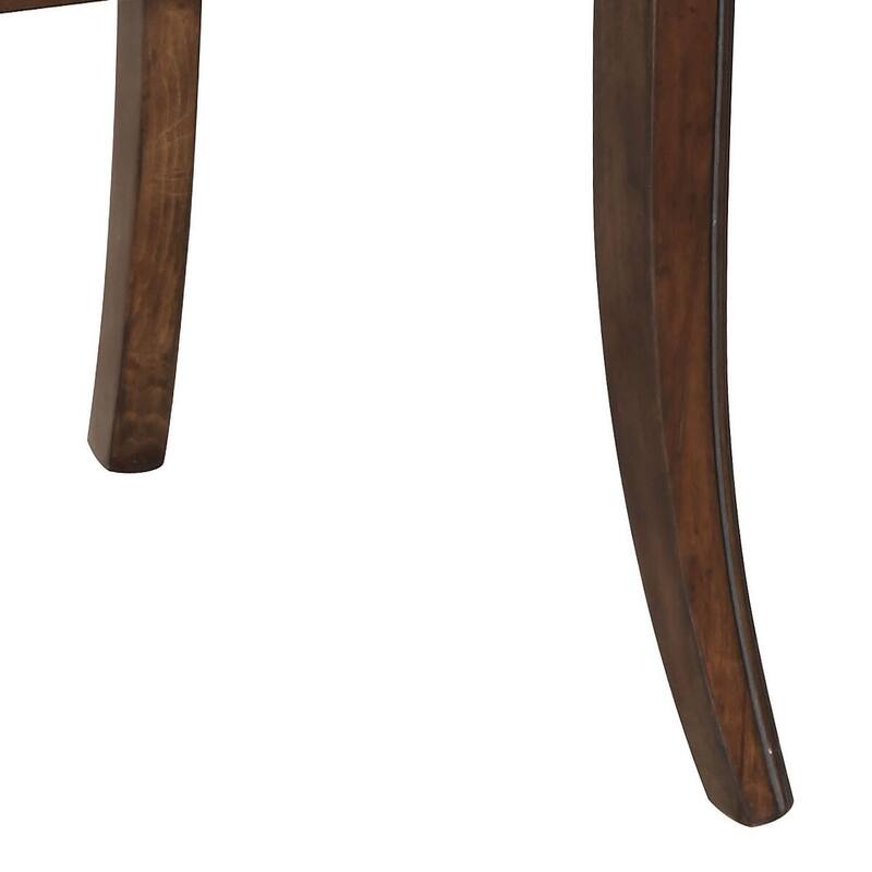 Brown and Dark Walnut Cross Back Side Chairs (Set of 2) - Brown