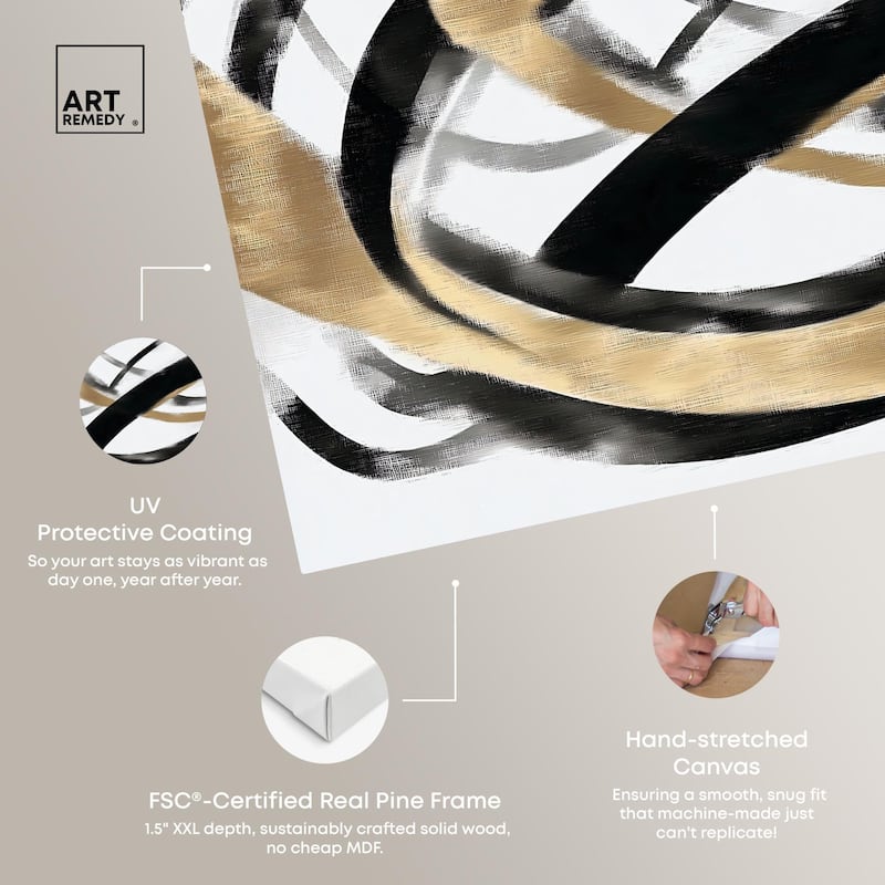 Loops of Luxury I Canvas by Art Remedy, Gallery Wrapped